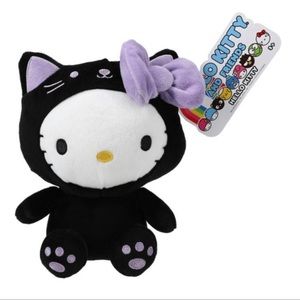 hello kitty purple cat halloween plush 8 in